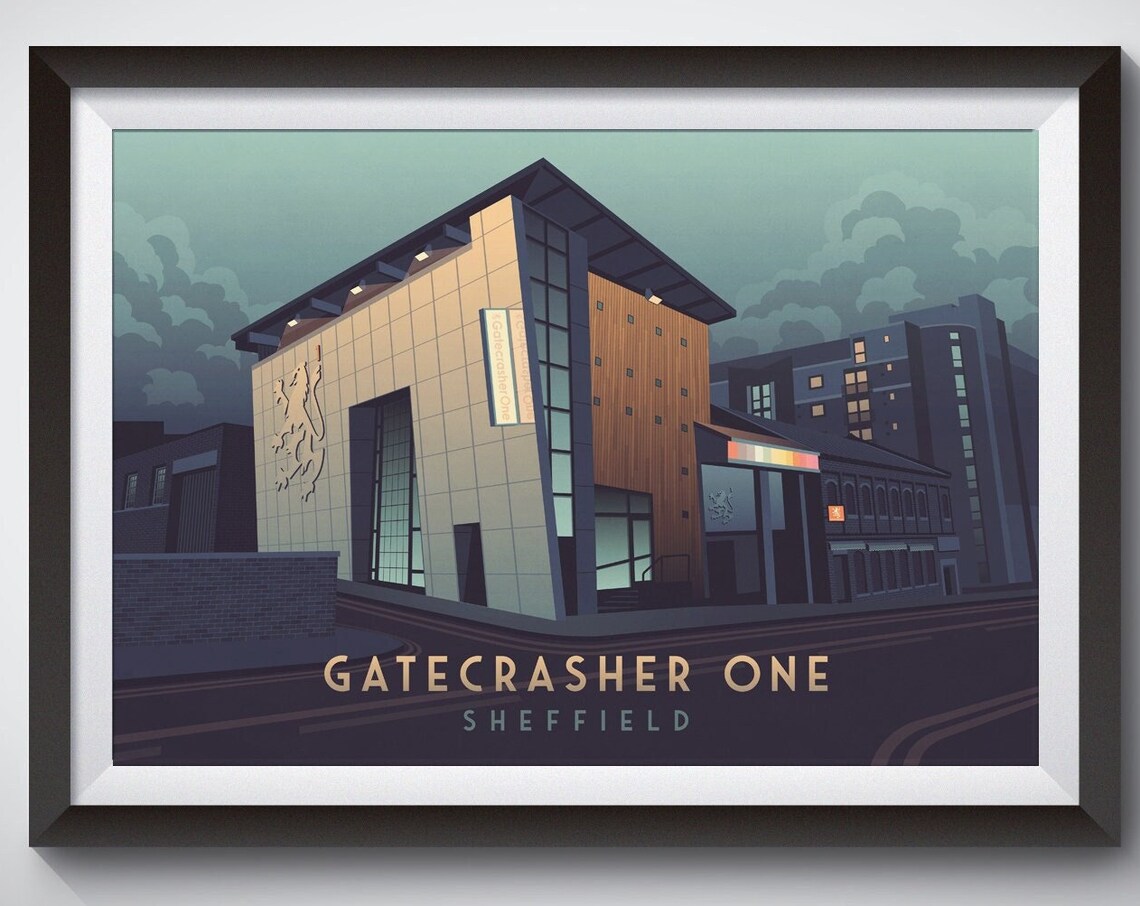 Gatecrasher One Sheffield Vintage Dance Music Poster