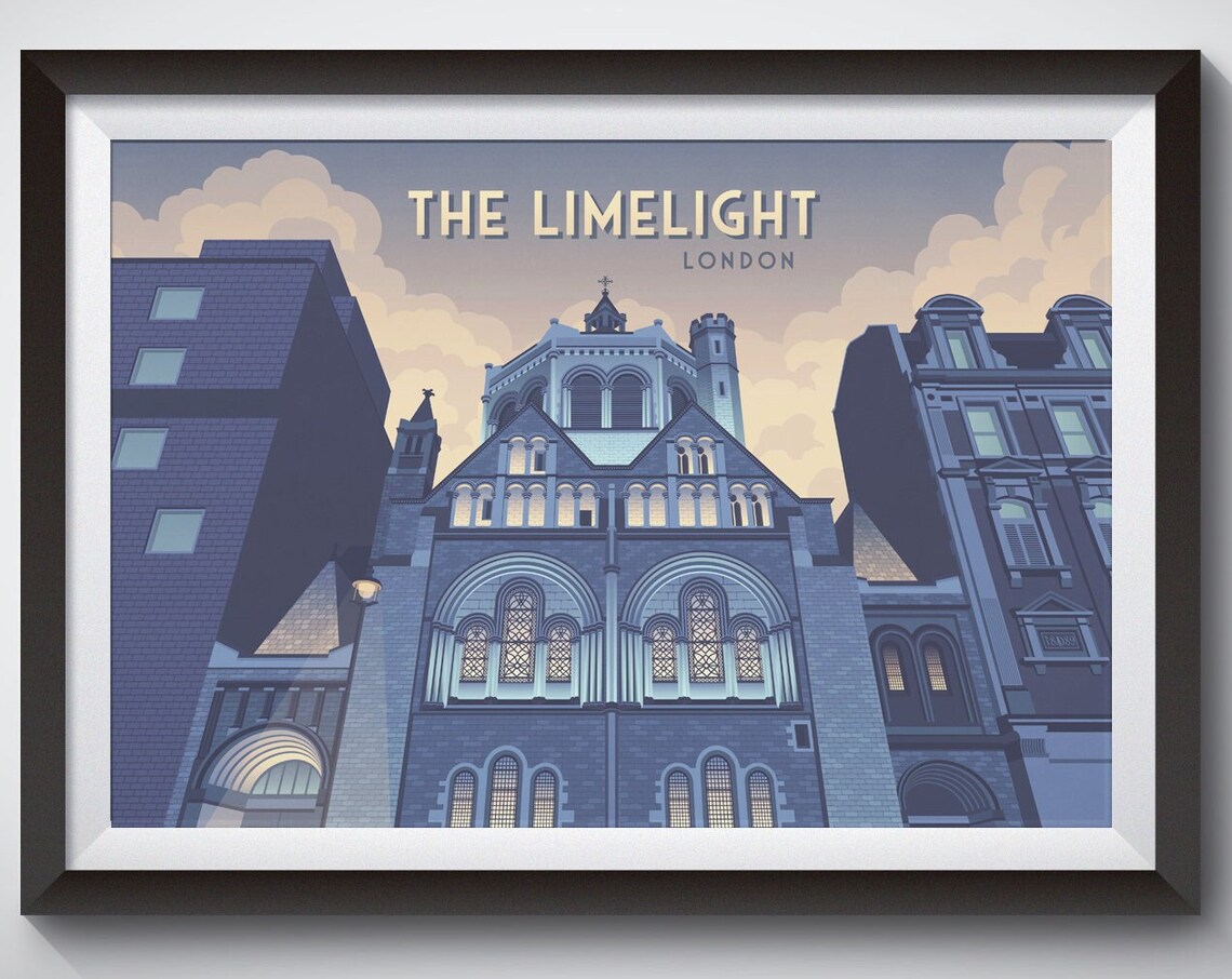 The Limelight Club London Travel Poster, Architecture