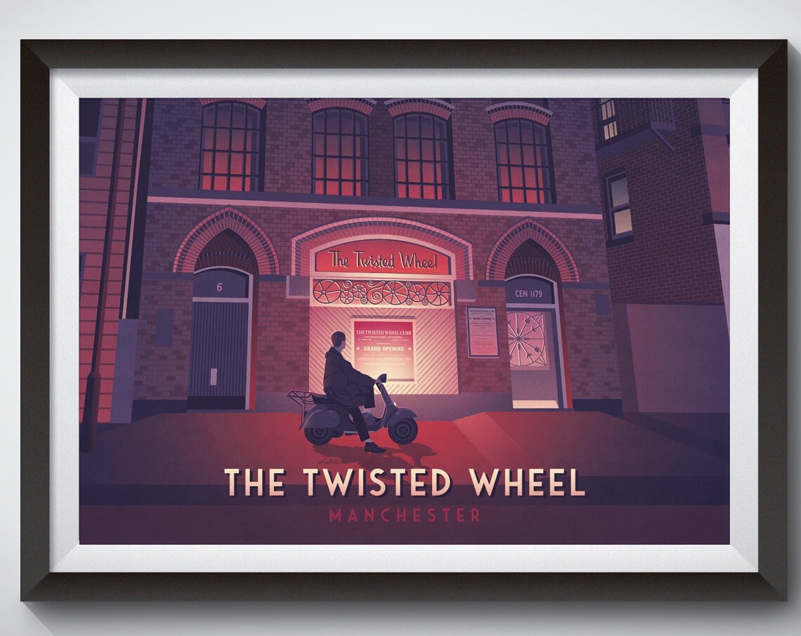 The Twisted Wheel Northern Soul Vintage Travel Poster