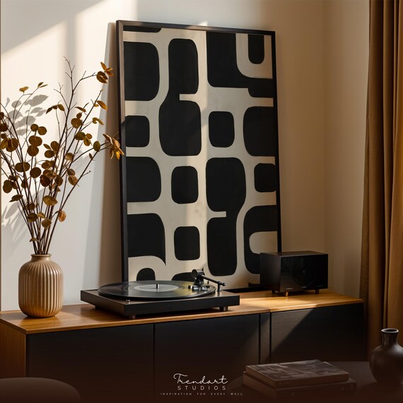 Japandi Wall Art Minimalist Geometric Print Scandi Abstract Decor Neutral Home Office Da00001
