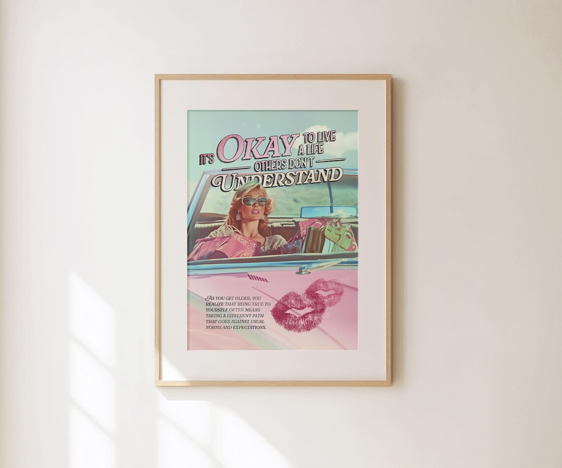 It's Okay To Live A Life Others Don't Understand Retro Convertible Print - Image 4