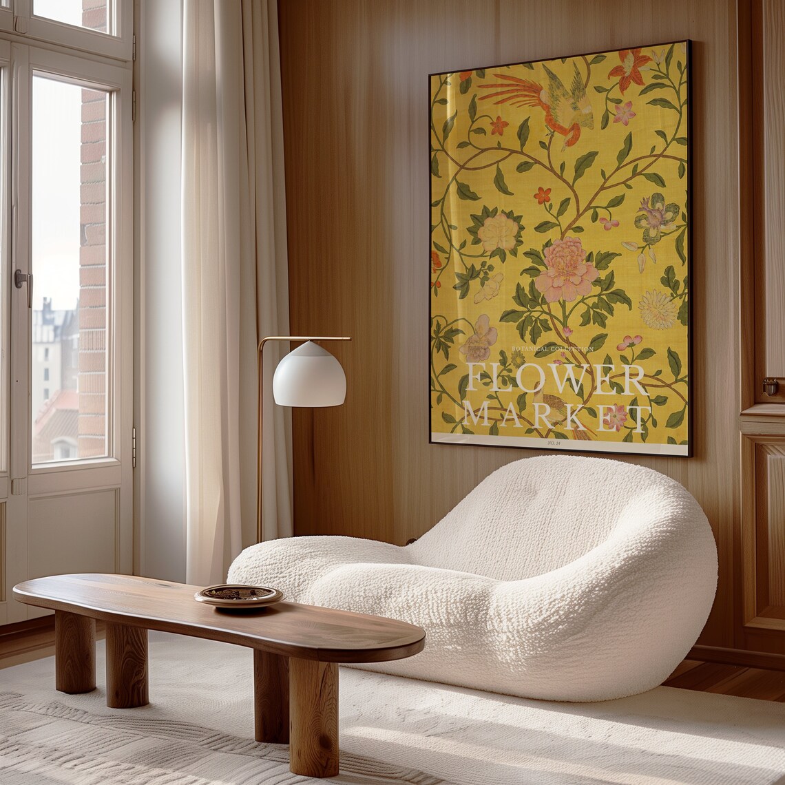 The Flower Market Posters Yellow Flower Wall Art For Living Room Vintage Flower Market Print Botanical Prints Office Wall Art - Image 4