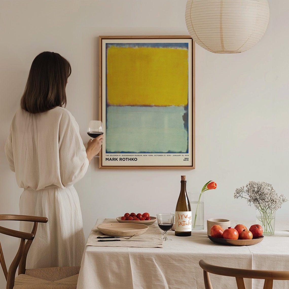 Mark Rothko No 10 1950 Yellow Blue Color Field Exhibition Art Poster - Image 2