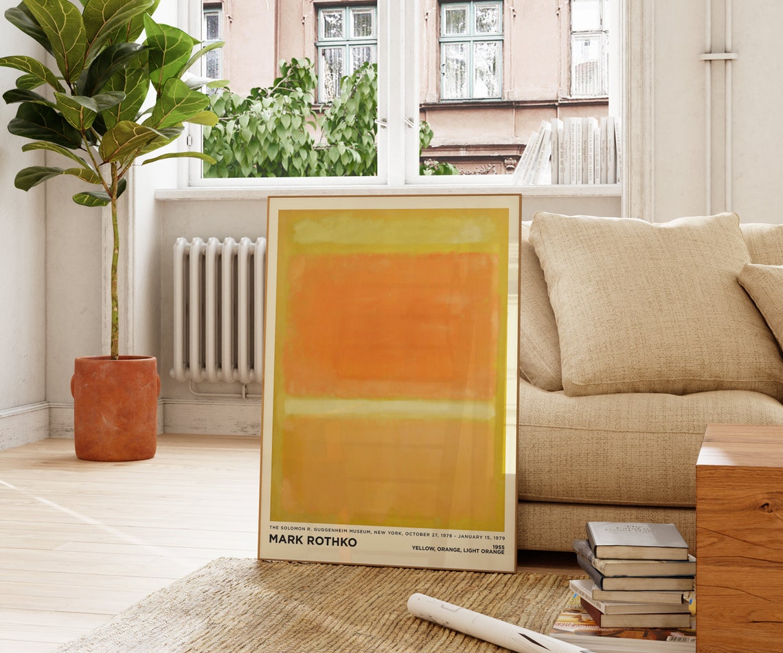 Mark Rothko Yellow Orange Light Orange 1955 Abstract Exhibition Poster - Image 3