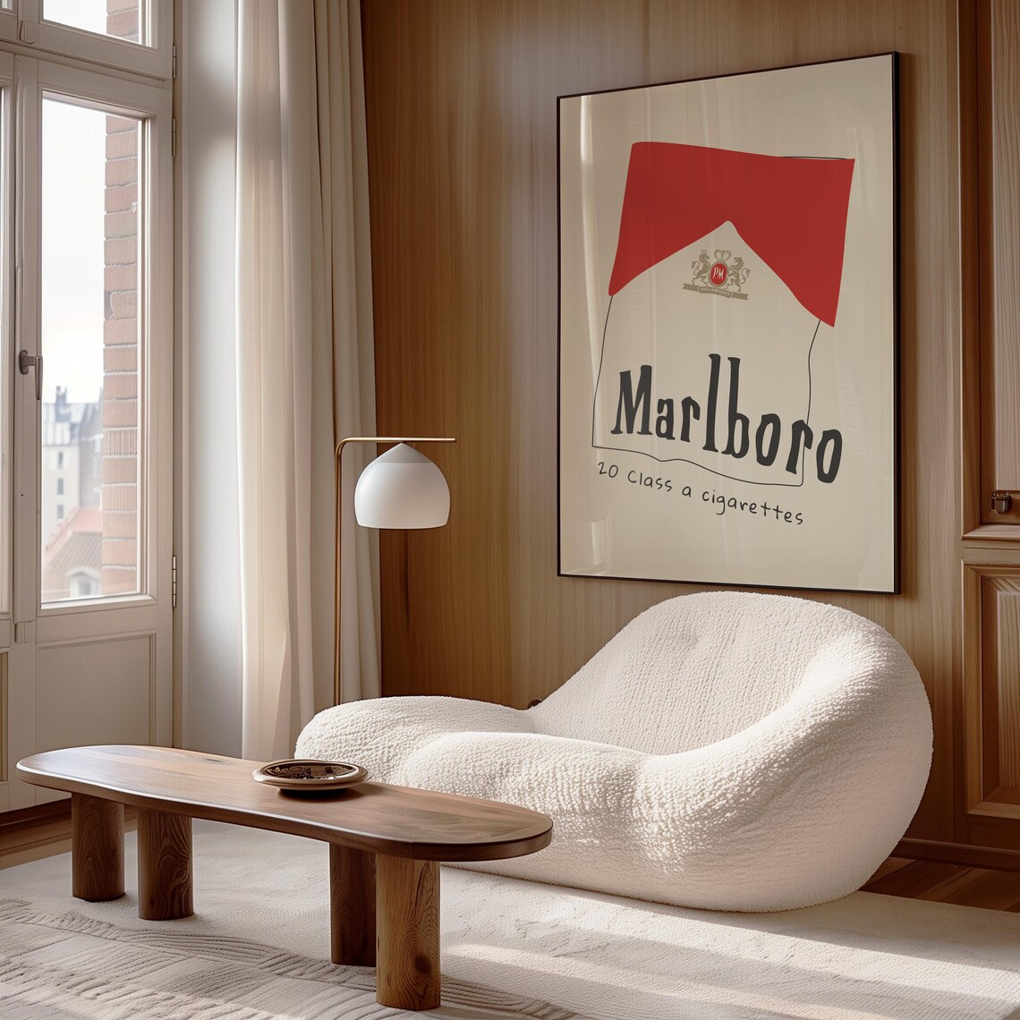 Marlboro Red Cigarette Pack Vintage Retro Advertising Design Decor Poster - Image 2