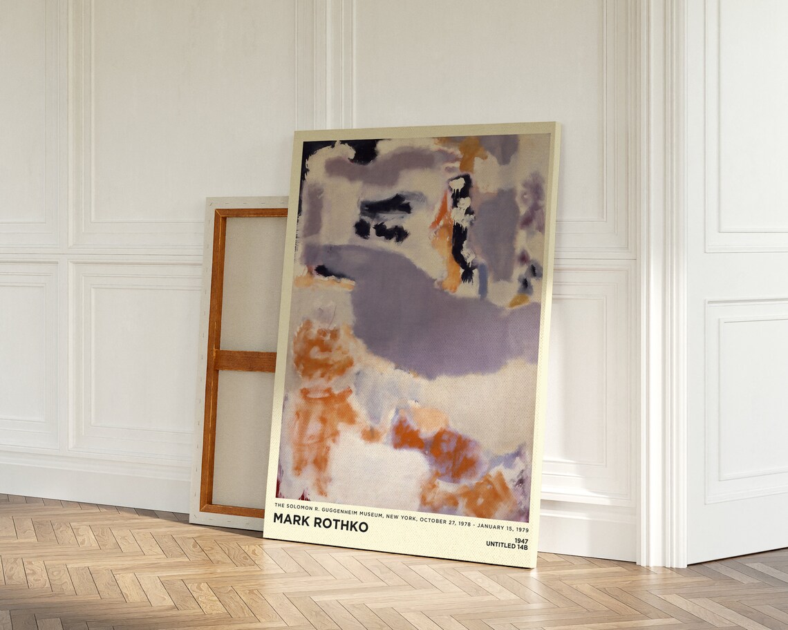 Mark Rothko Untitled 14B Abstract Lavender Orange Color Field Art Print - Image 4