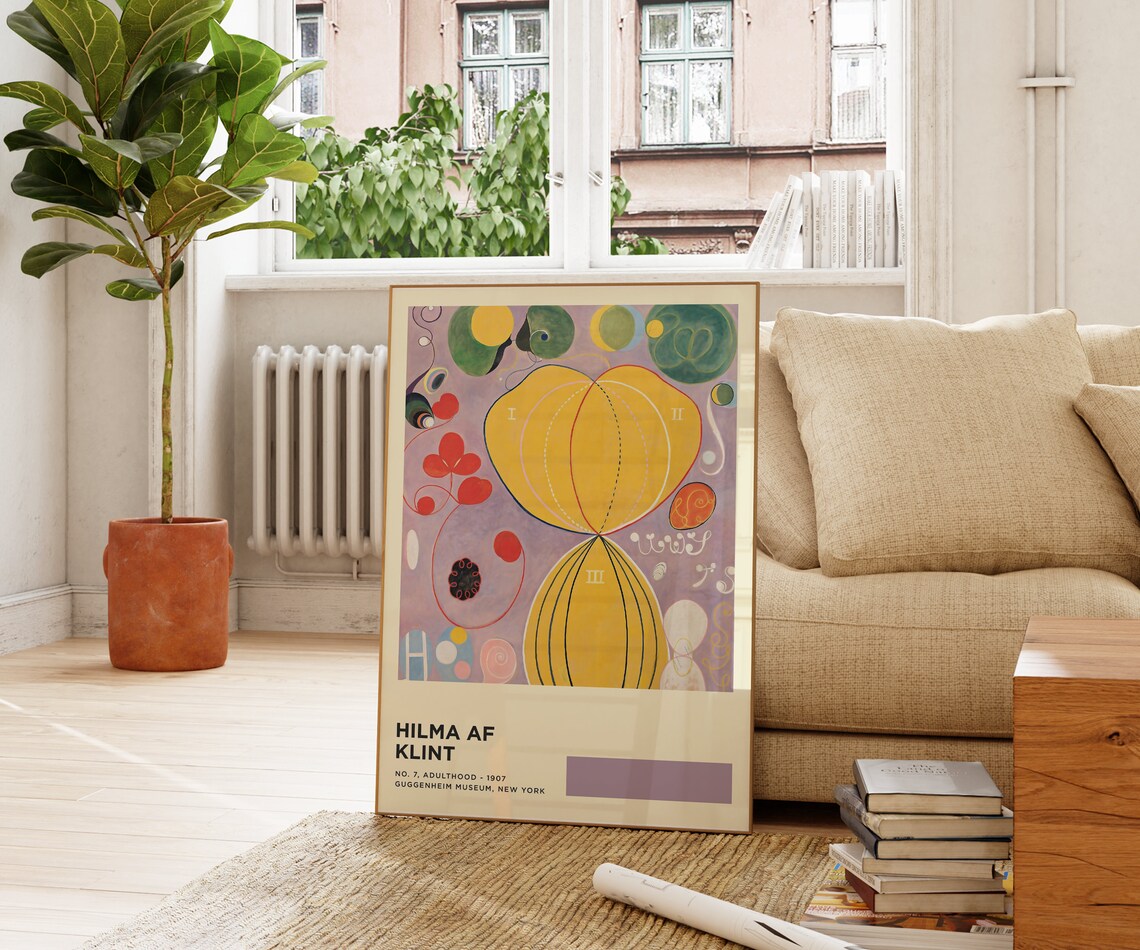 Hilma Af Klint No 7 Adulthood Purple Abstract Exhibition Wall Art Poster - Image 3