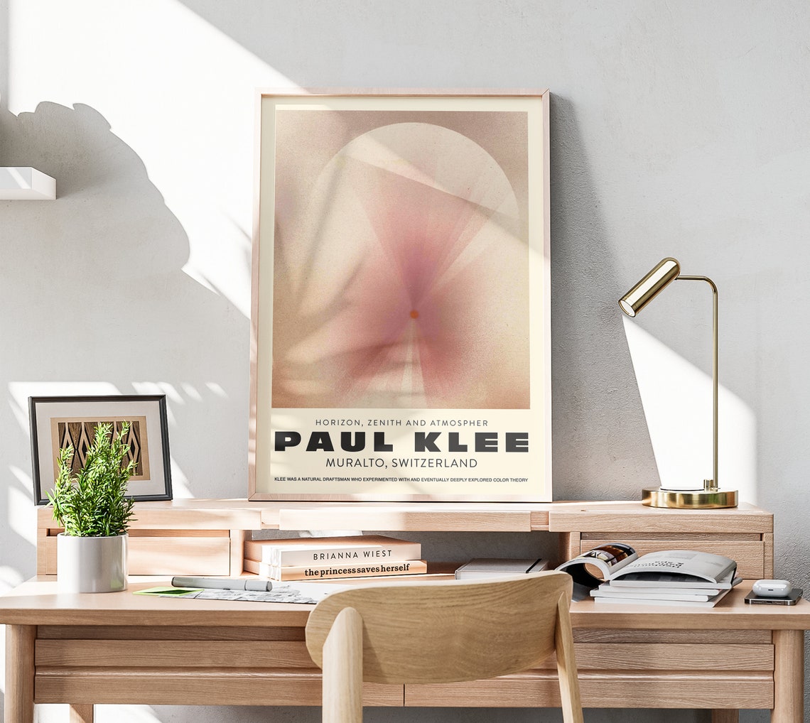 Paul Klee Horizon Zenith Atmospher Pink Abstract Exhibition Poster - Image 2