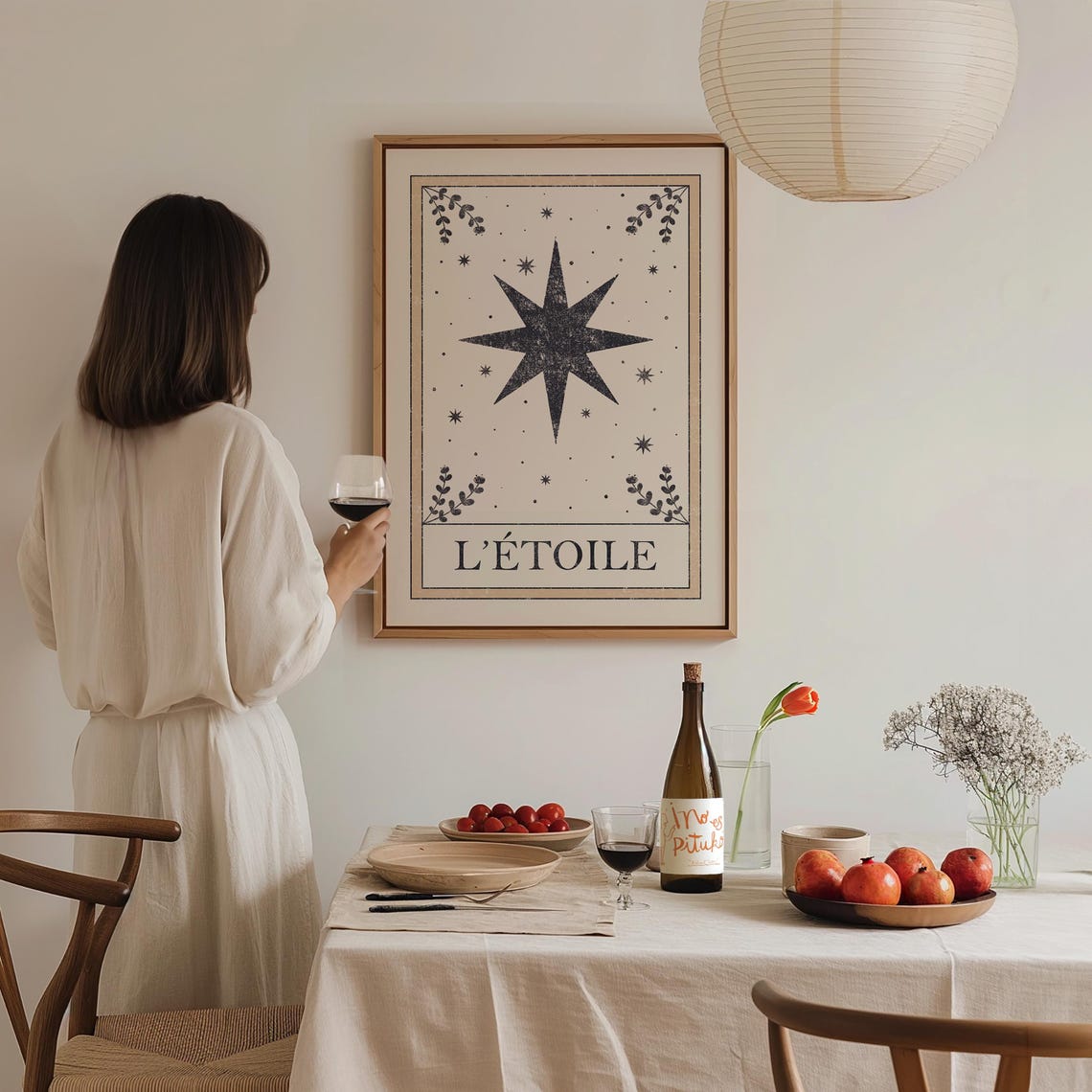 L'Etoile The Star Vintage Tarot Card Celestial Boho Decor Poster - Image 3