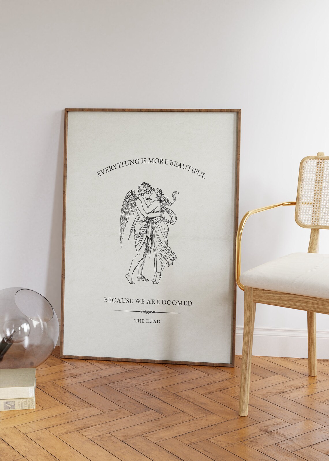 The Iliad Quote Everything Is More Beautiful Dark Academia Bookish Poster - Image 4