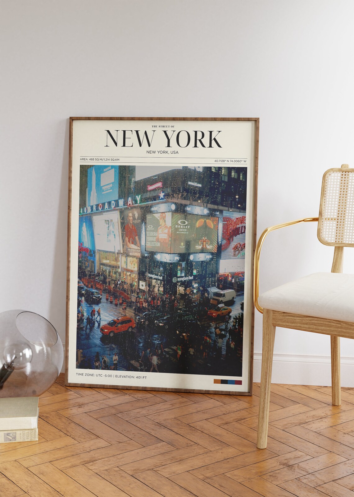 Travel Poster Street At New York Poster Vintage Posters In New York Print For Living Room Large Modern Office Wall Art