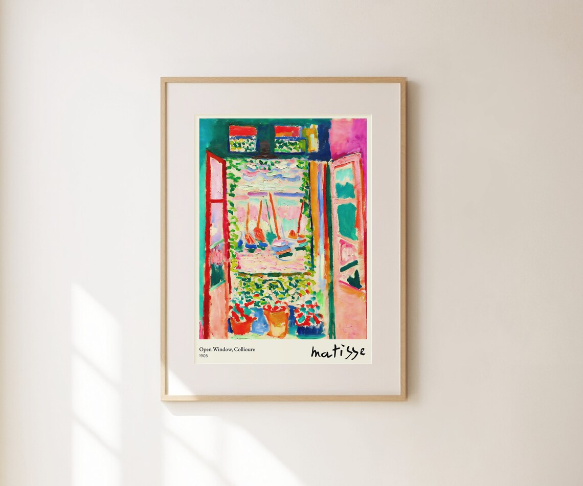 Henri Matisse Open Window Collioure 1905 Fauvist Sailboats Art Print - Image 2