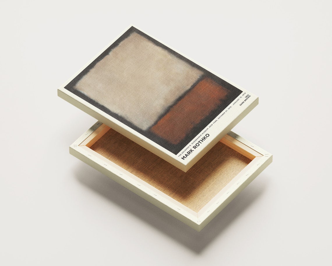 Mark Rothko Dark Brown 1963 Abstract Exhibition Wall Art Canvas Poster - Image 4