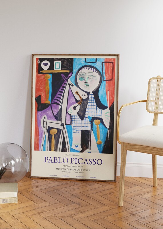 Pablo Picasso Claude A Deux Ans Cubist Child Portrait Modern Exhibition Art Poster