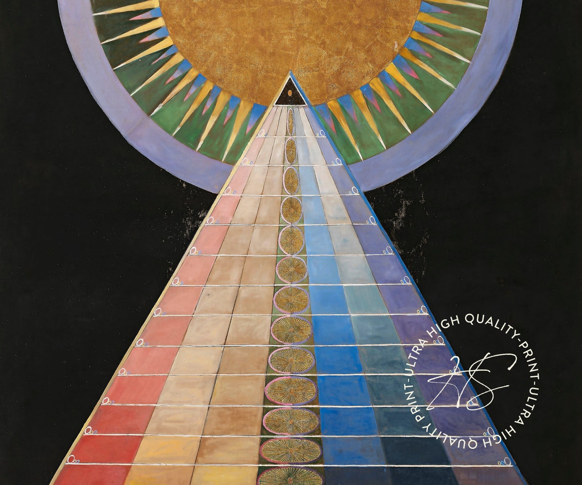 Hilma Af Klint Rainbow Altarpiece Abstract Exhibition Wall Art Poster - Image 4