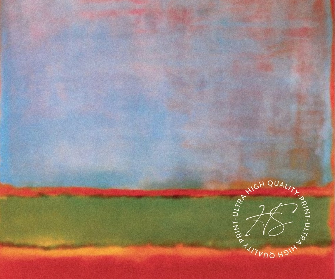 Rothko No 6 Blue Red Green Abstract Color Field Modern Art Poster - Image 4