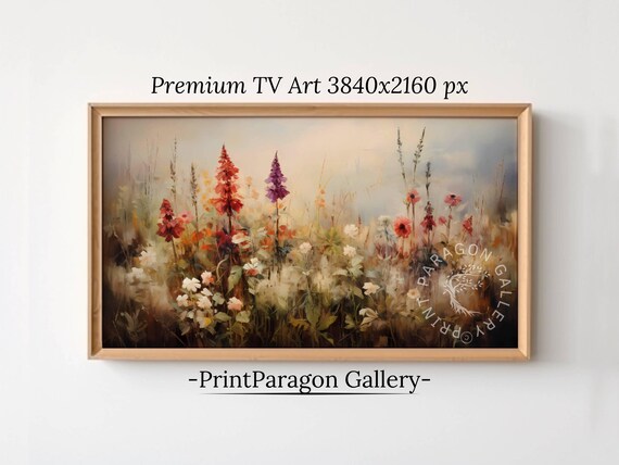 Colorful Wildflower Meadow Poppies and Blooms Painting Poster