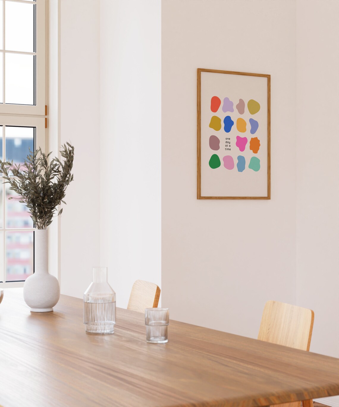 One Day At A Time Minimalist Modern Art Print - Image 3
