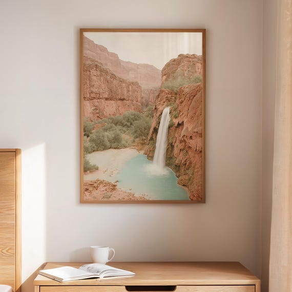 Havasu Falls Canyon Boho Nature Art Print