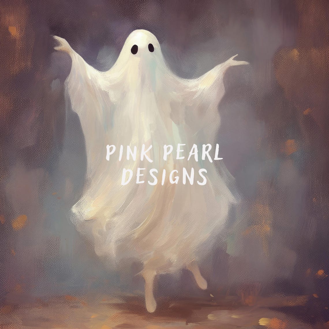 Dancing Ghost Vintage Wall Art Halloween Room Decor Cute Ghost Poster Funny Ghost Painting Girly Halloween - Image 6