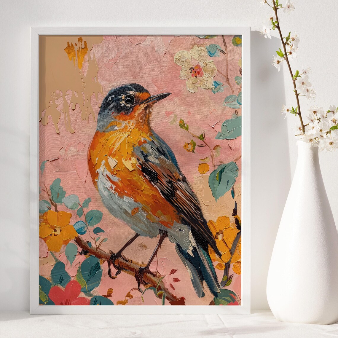 Pigeon Spring Bird Vintage Farmhouse Art Print - Image 4