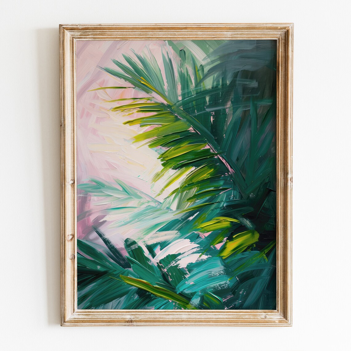 Palm Tree Botanical Art Print, Preppy Tropical Decor
