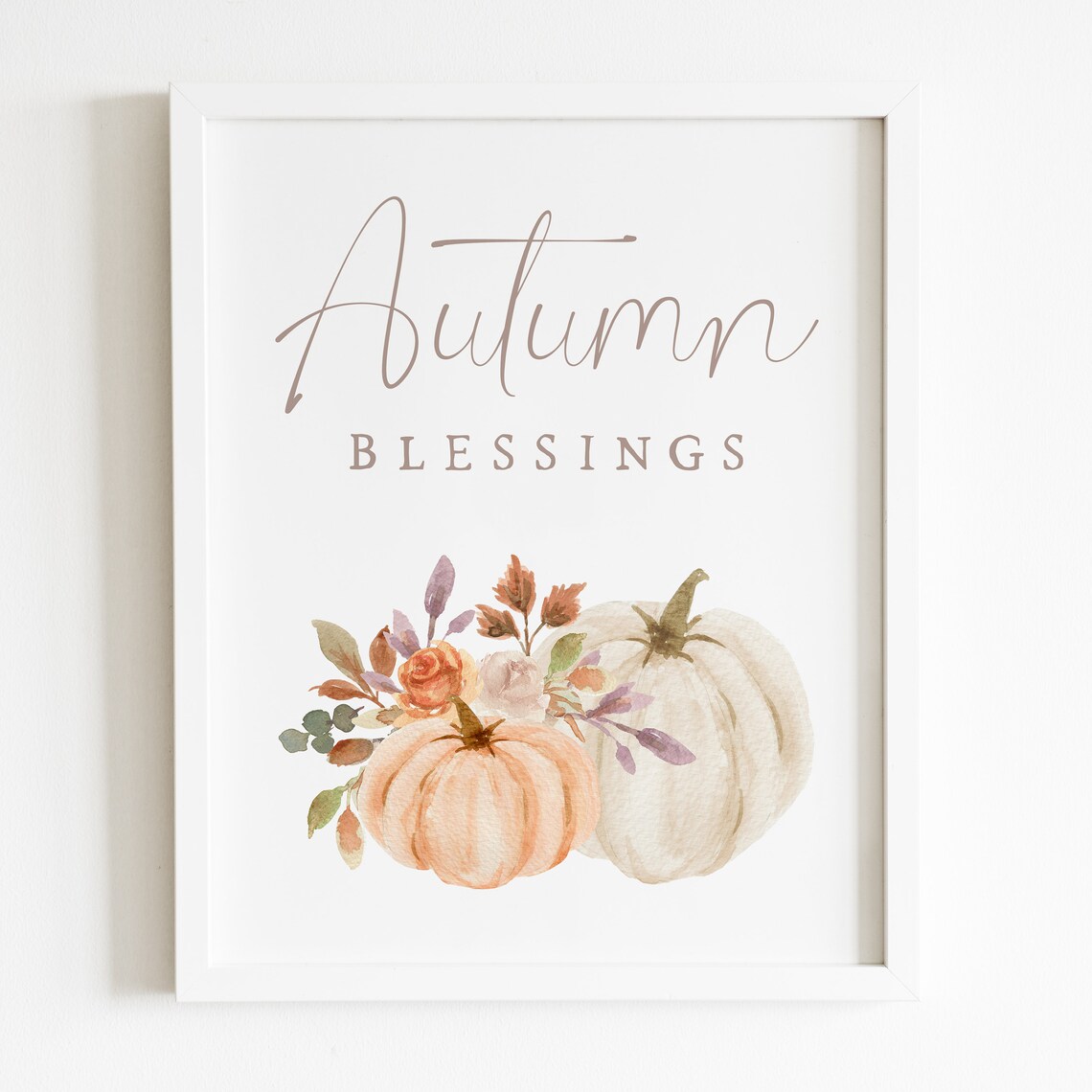 Autumn Blessings Fall Wall Art, Farmhouse Pumpkin Poster - Image 5
