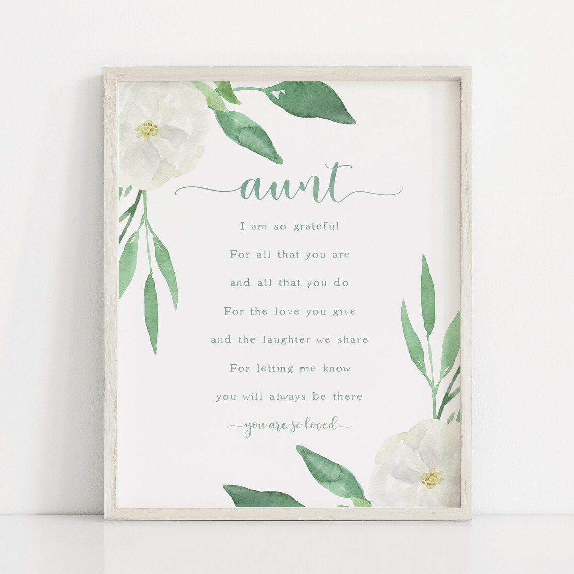 Instant Aunt Quote Mothers Day Keepsake Poem Print - Image 5