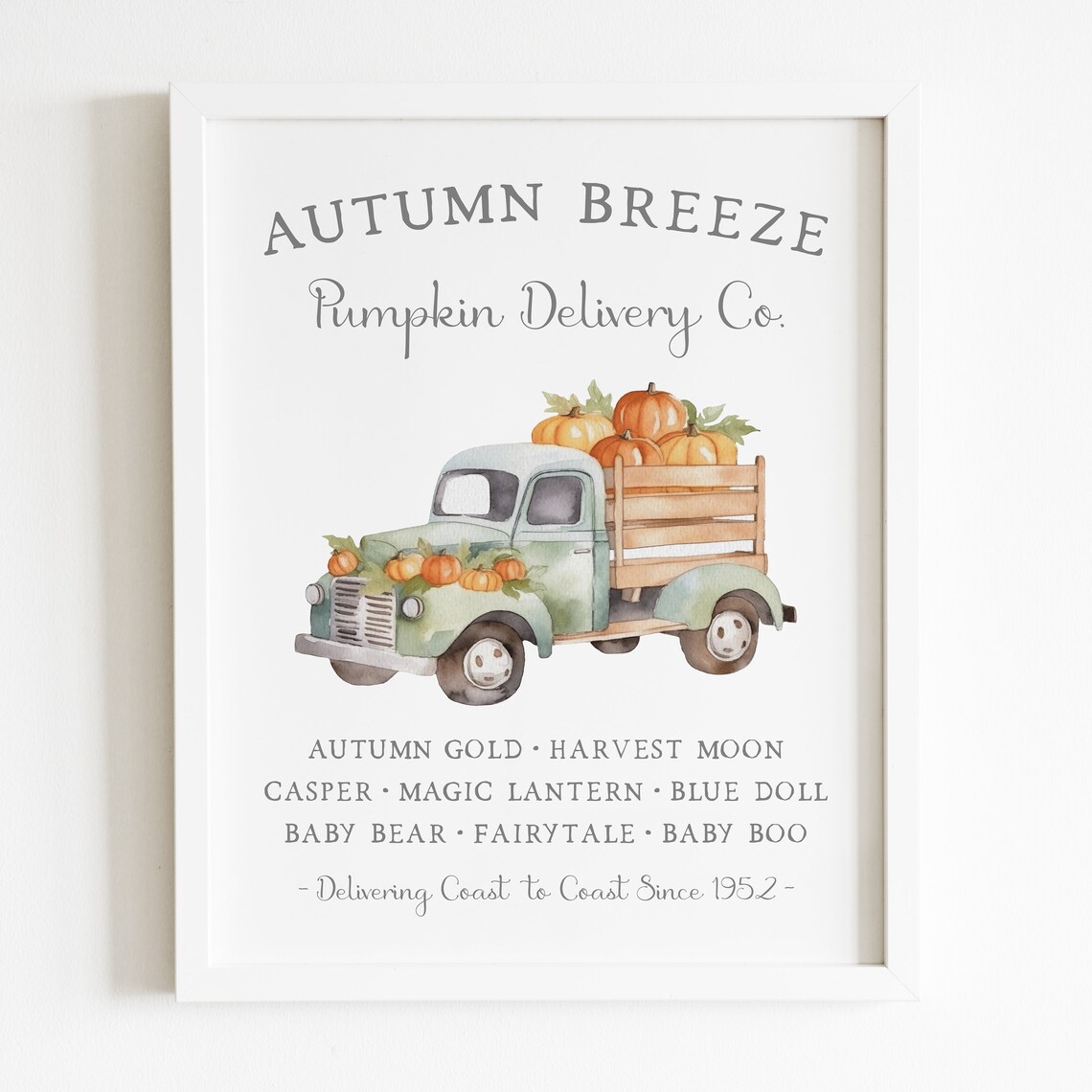 Nostalgic Fall Truck Pumpkin Delivery Art Print - Image 4