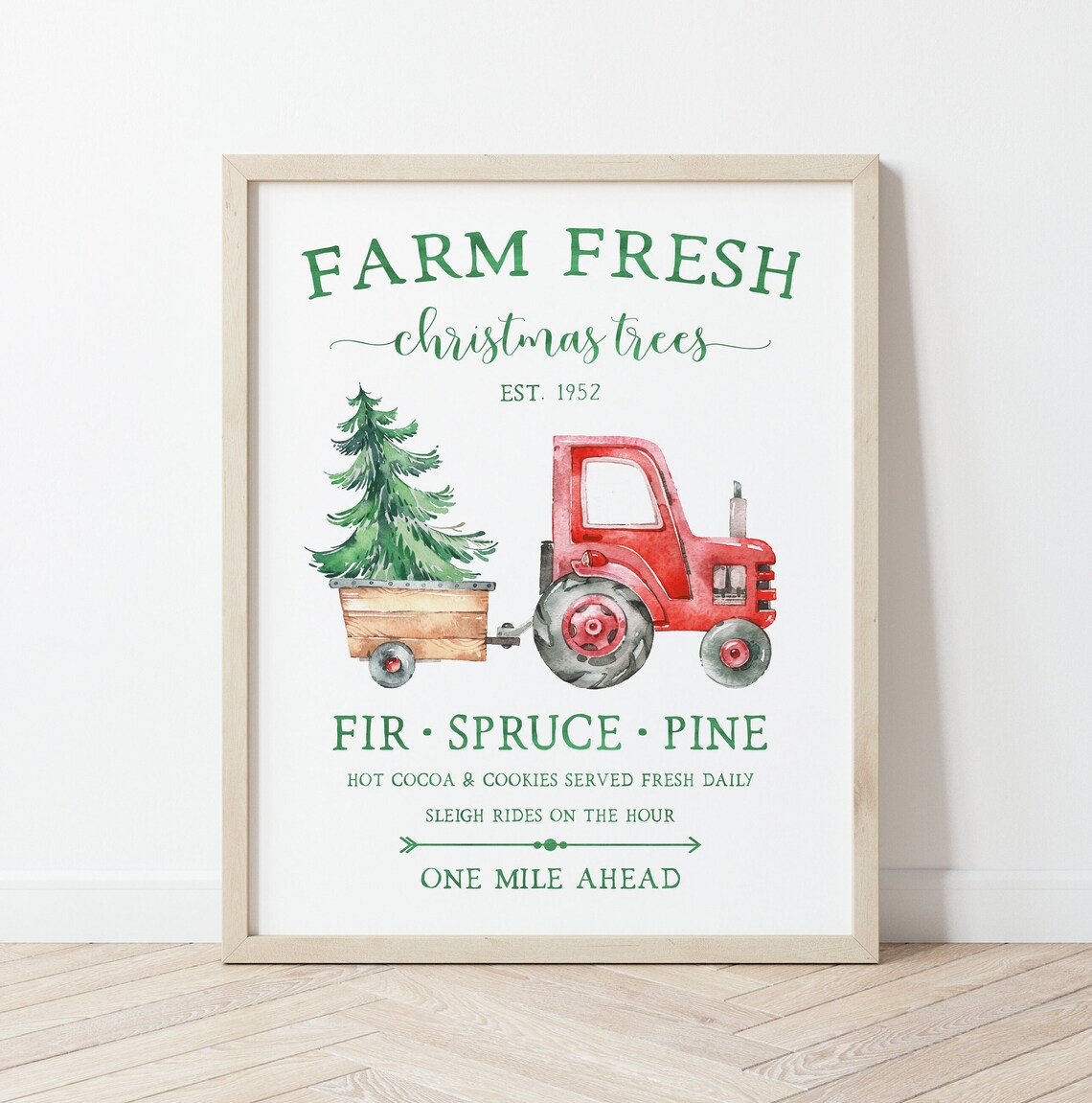 Farm Fresh Christmas Trees Vintage Holiday Art Print - Image 4