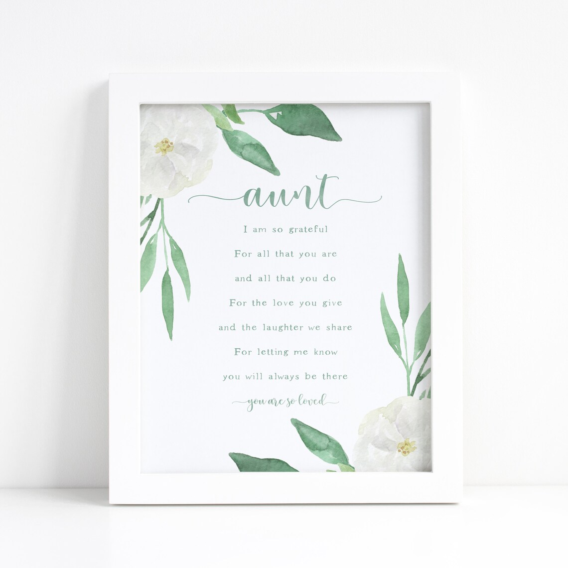 Instant Aunt Quote Mothers Day Keepsake Poem Print - Image 2