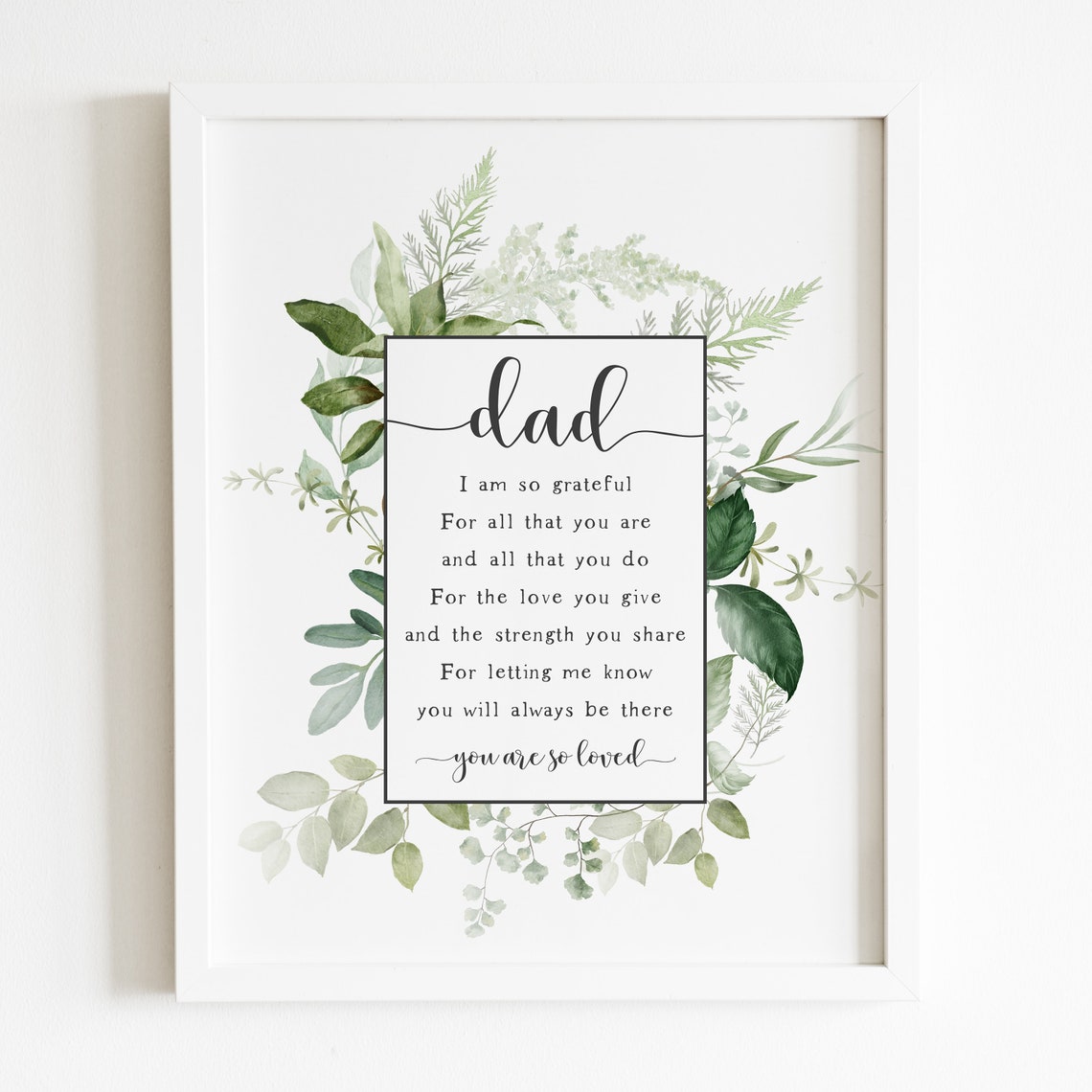 Instant Dad Quote Fathers Day Gift Card Alternative Keepsake Poem Print Original Quote 2019 Snowberry Design Loft - Image 5