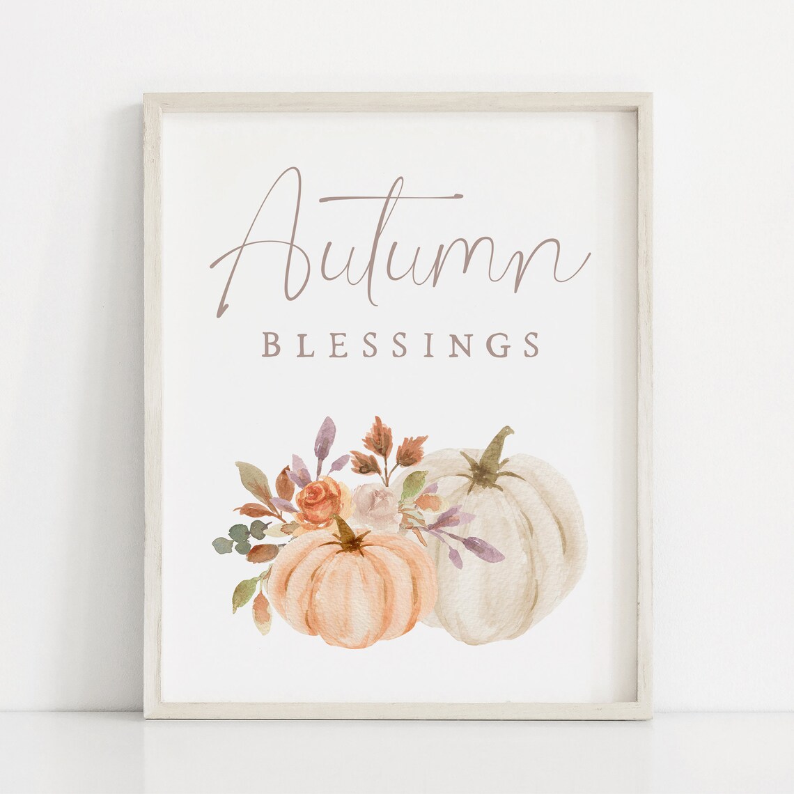 Autumn Blessings Fall Wall Art, Farmhouse Pumpkin Poster - Image 3