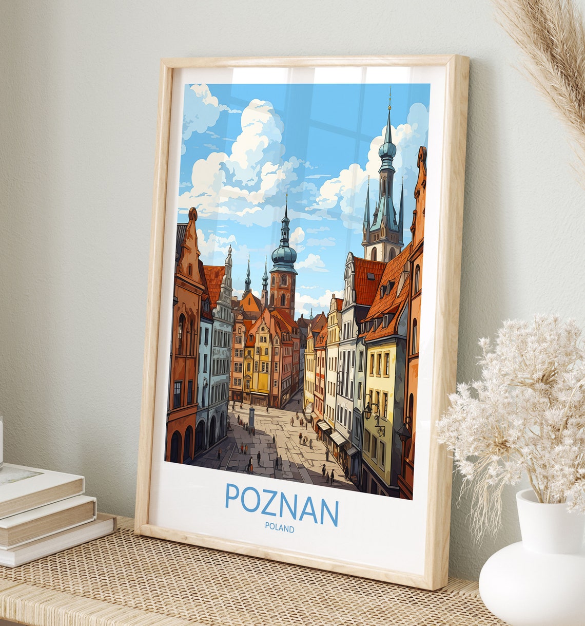 Poznan Print No 2 Poznan Poster Poznan Wall Art Poznan Art Print Poznan Artwork Poznan Traveler Gift Poland Home Decor