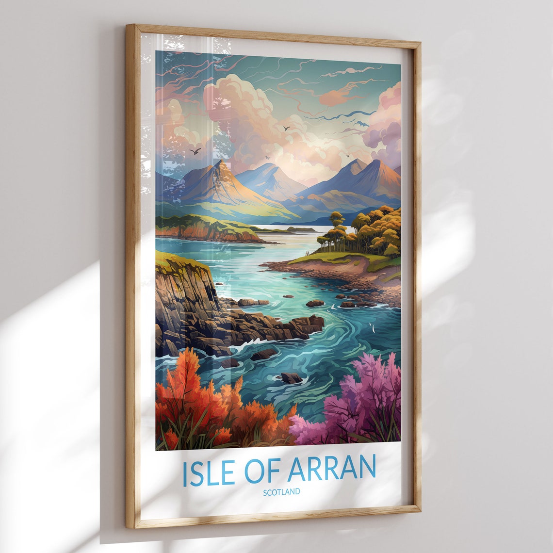 Isle Of Arran Print No 6 Isle Of Arran Poster Isle Of Arran Wall Art Isle Of Arran Art Print Artwork Travel Gift Scotland Home Decor