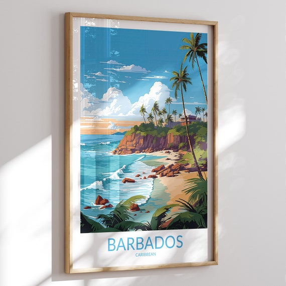 Barbados Print No 9 Barbados Poster Barbados Wall Art Barbados Art Print Barbados Artwork Caribbean Traveler Gift Home Decor
