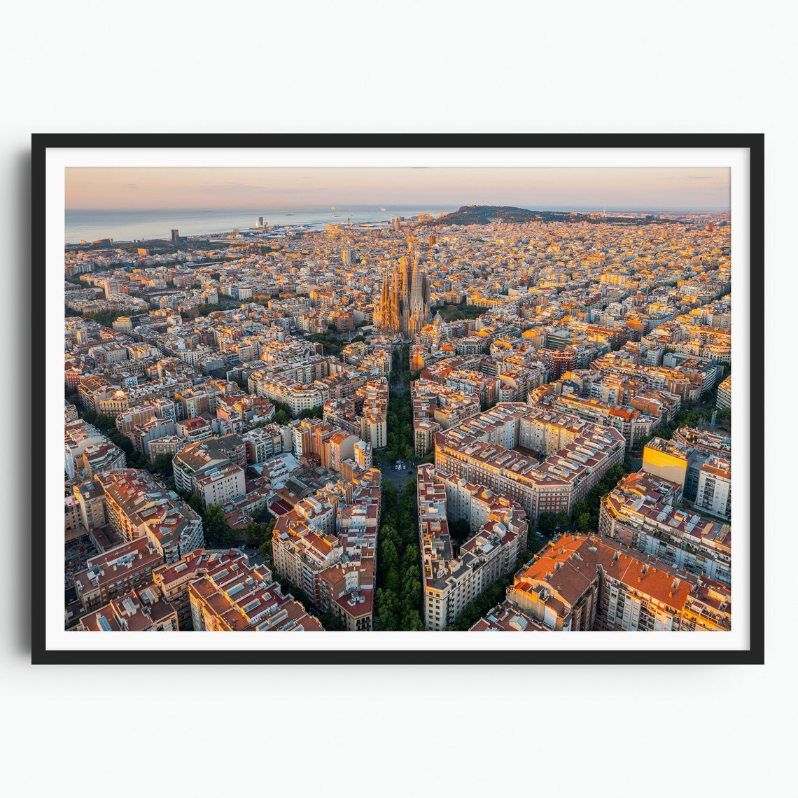 Barcelona Wall Art Print Sagrada Familia Poster Catalonia Spain Travel Poster Travel Print Home Decor Aerial Original Photography