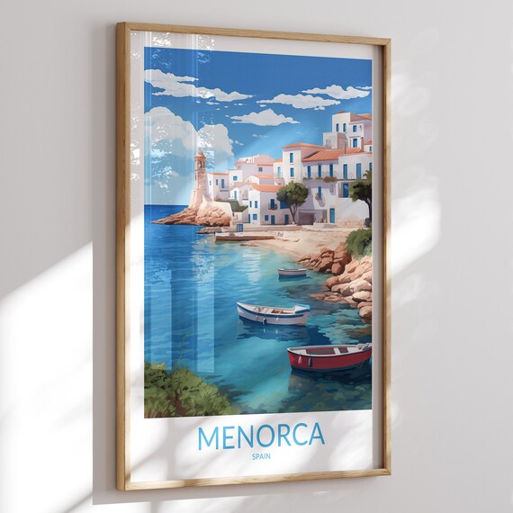 Menorca Print No 6 Menorca Poster Menorca Wall Art Menorca Art Print Menorca Artwork Menorca Travel Gift Spain Balearic Islands
