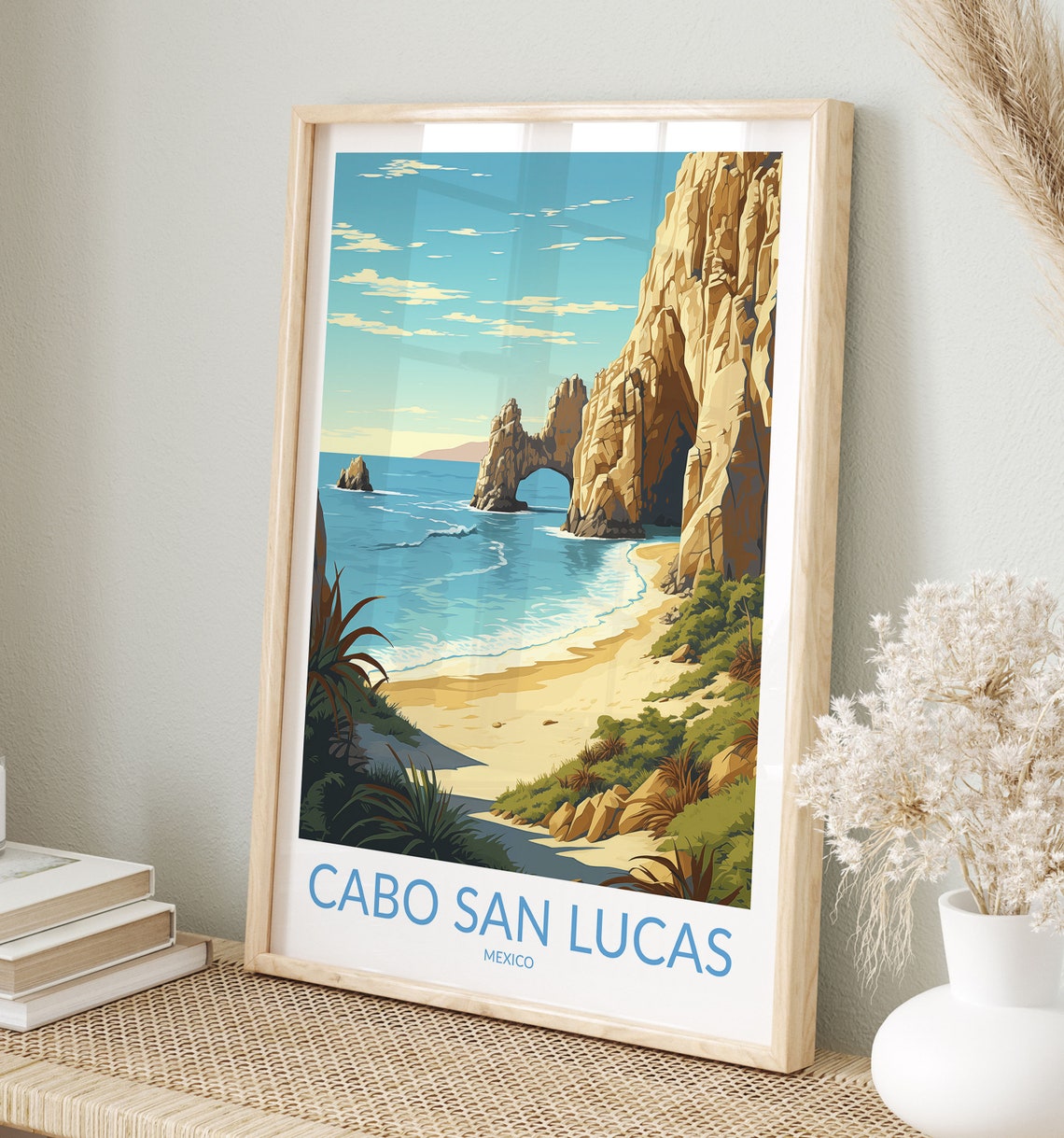 Cabo San Lucas Mexico Cove Beach and Rock Arch Coastline Poster