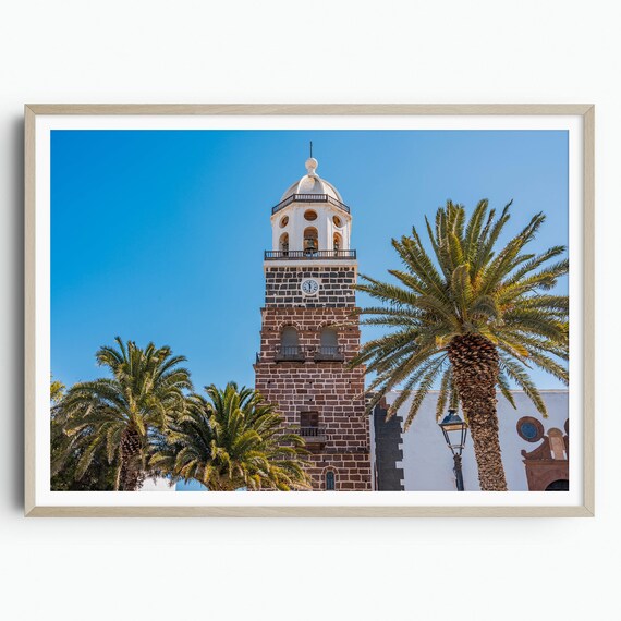 Lanzarote Print Teguise Town Lanzarote Poster Lanzarote Wall Art Lanzarote Photo Lanzarote Decor Canary Islands Spain Cathedral