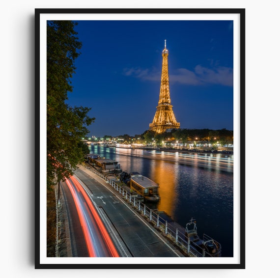 Eiffel Tower Paris Travel Print Paris Poster Eiffel Tower Print Original Art Print Paris Wall Art Paris Photo Wall Decor France