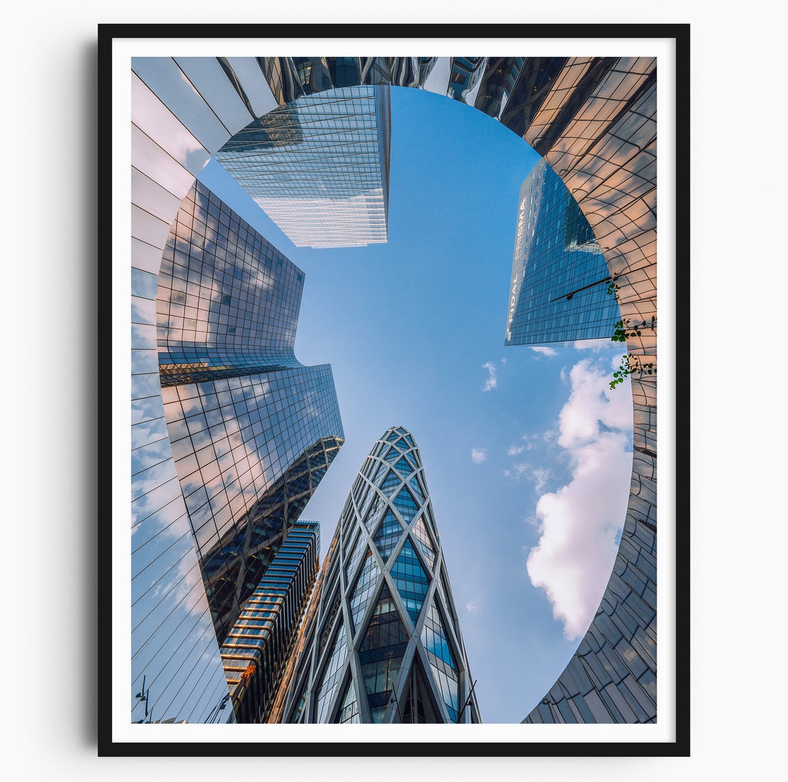 La Defense Paris Skyscrapers Modern Architecture Skyline Poster