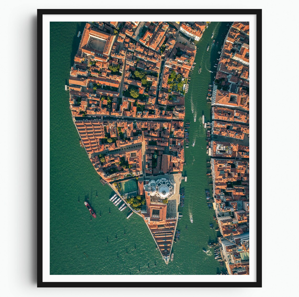 Venice Top Down Aerial Grand Canal Lagoon Italy City View Poster