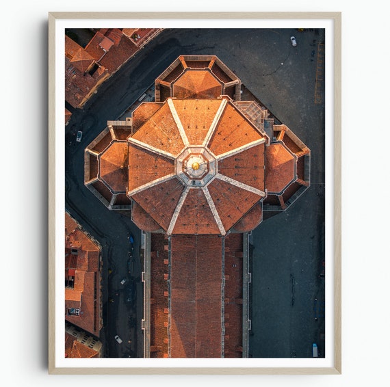 Florence Cathedral Print Tuscany Aerial Photography Travel Print Travel Poster Italy Art Europe Wall Art Home Decor Architecture