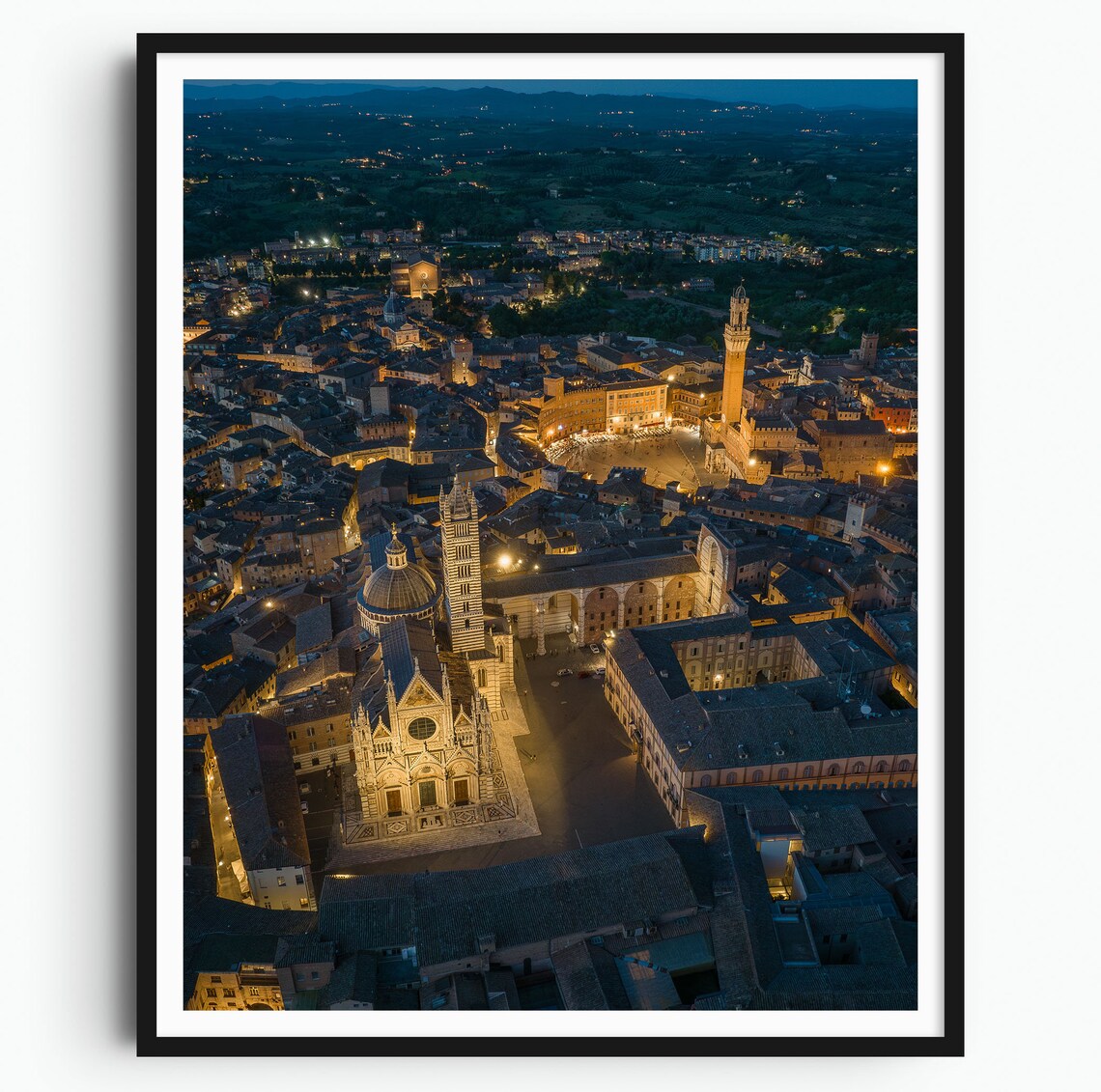 Siena Piazza Del Campo Cathedral Duomo Travel Poster