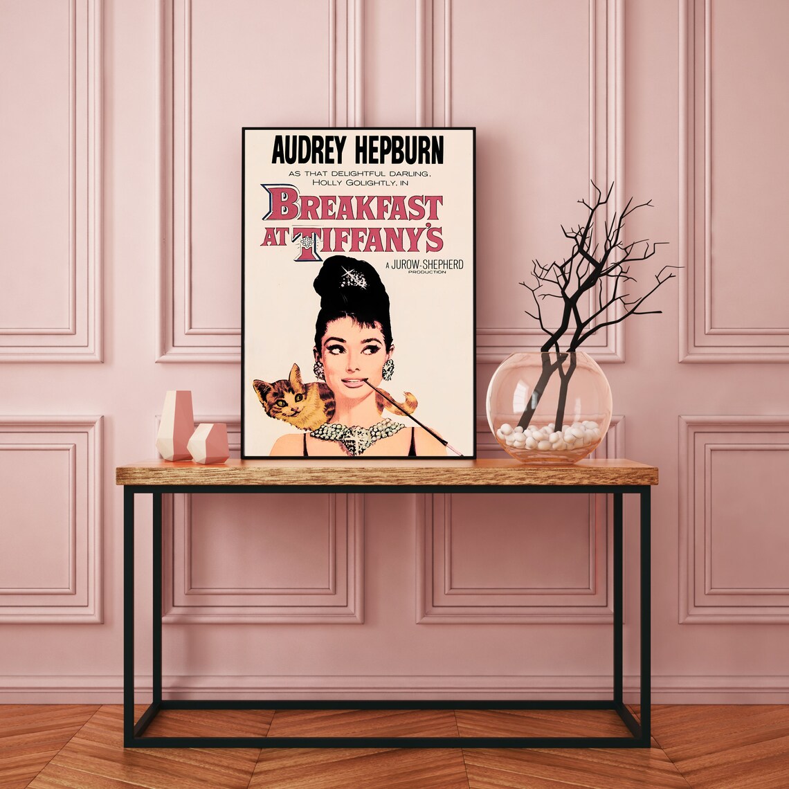 Audrey Hepburn Breakfast At Tiffanys Classic Film Movie Poster - Image 2