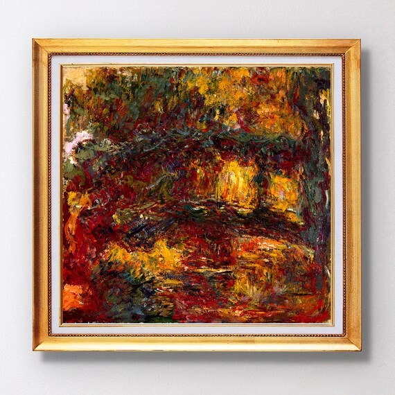 Claude Monet Japanese Footbridge Giverny Water Garden Impressionist Poster