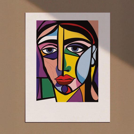Abstract People Mid Century Print Modern Art For Living Room Female Figure Wall Decor