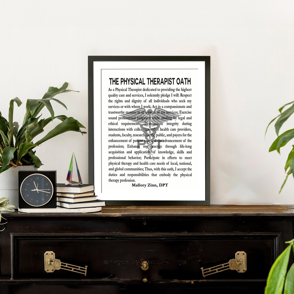 Physical Therapist Gift Physical Therapy Oath Art Print