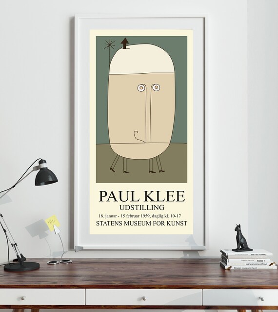 Paul Klee 1959 Copenhagen Exhibition Danish Museum Art Poster